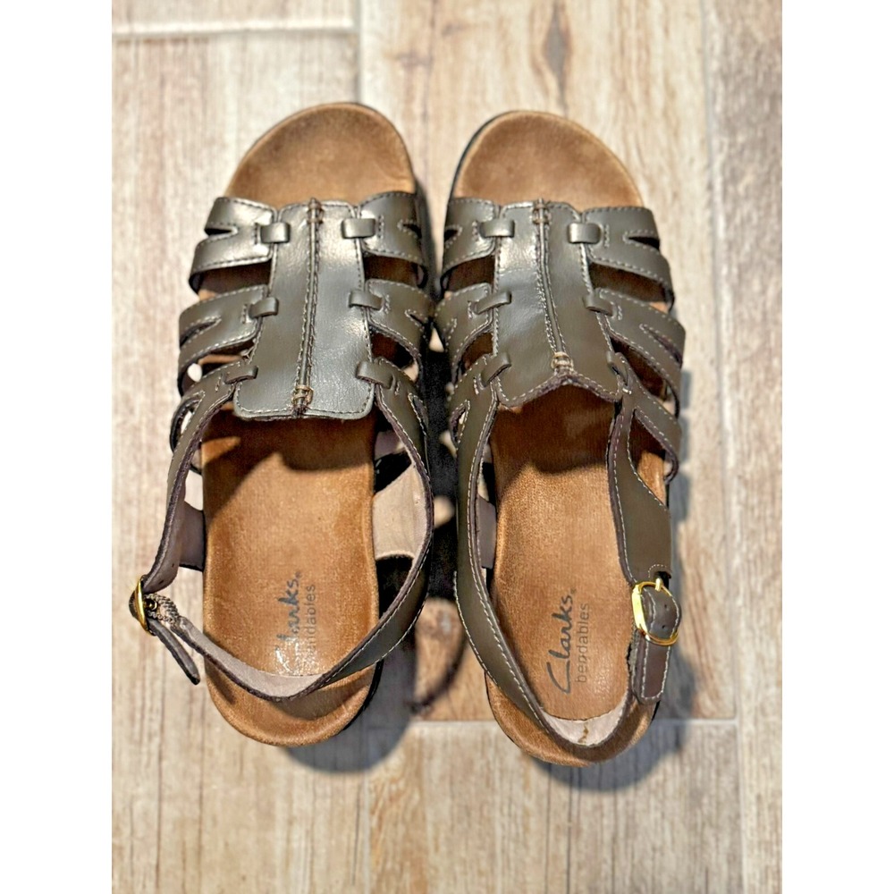 Clarks Lexi Marigold Strappy Sandals Size Women's 8 Metalic‎ Bronze Slingback